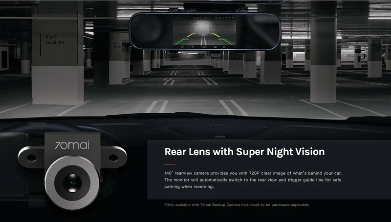 Xiaomi 70mai Rearview Mirror Dashcam