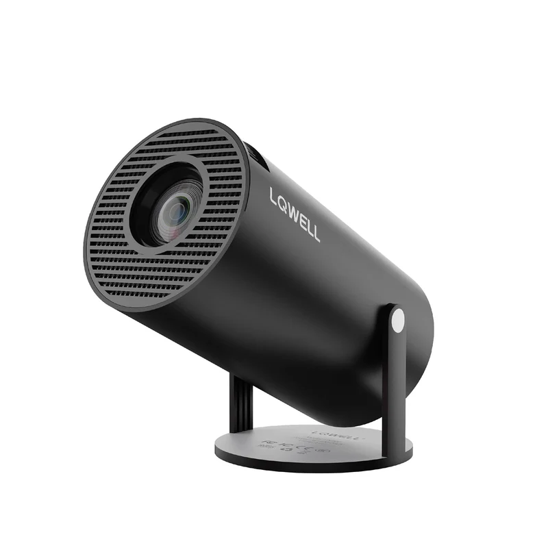 LQWELL® Beamer, Mini Projektor, unterstützt 5G WiFi, BT5.0 mit Android OS, Auto Trapezkorrektur, 220-Grad-Winkel, 130-Zoll-Display für Phone/PC/Xbox, 4K Heimkino, hdmi, Schwarz, 2024 Upgrade