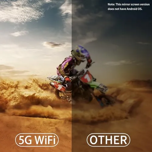 LQWELL® Beamer, Mini Projektor, unterstützt WiFi 5G & BT5.0, Automatische Trapezkorrektur, 220-Grad-Winkel, 130-Zoll-Display für Phone/PC/Lap/Xbox/Stick, 4K Heimkino Beamer, Blau (Kein Android OS)