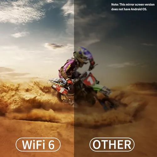 LQWELL® Beamer, Mini Projektor, unterstützt WiFi 5G, BT5.0 mit 11.0 Android OS, Automatische Trapezkorrektur, 220-Grad-Winkel, 130-Zoll-Display für Phone/PC/Lap/Xbox/Stick, 4K Heimkino, hdmi, Rot