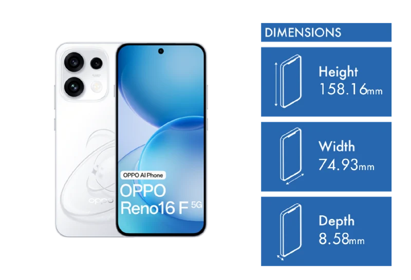OPPO Reno16F 5G 256GB Pop White