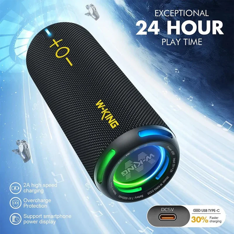 Waterproof Wireless Bluetooth Speaker With Surround Stereo