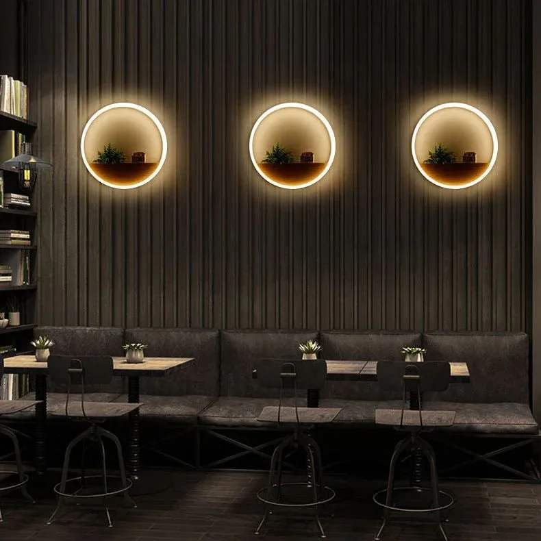 Creative Round LED Wall Bedside Lamp