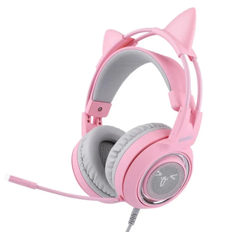G951 Gaming Headset USB 7.1 Virtual Surround Sound LED Cat Ear Headphones