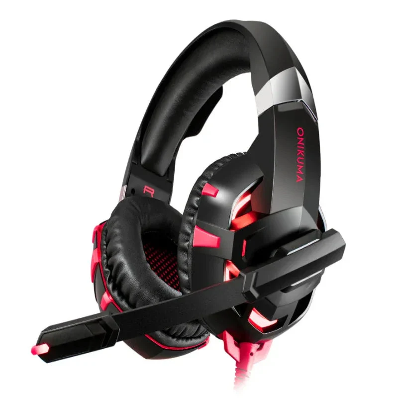 K2PRO Glowing Computer PC Laptop Ps4 Xbox One Nintendo Switch Gaming Wired Headset