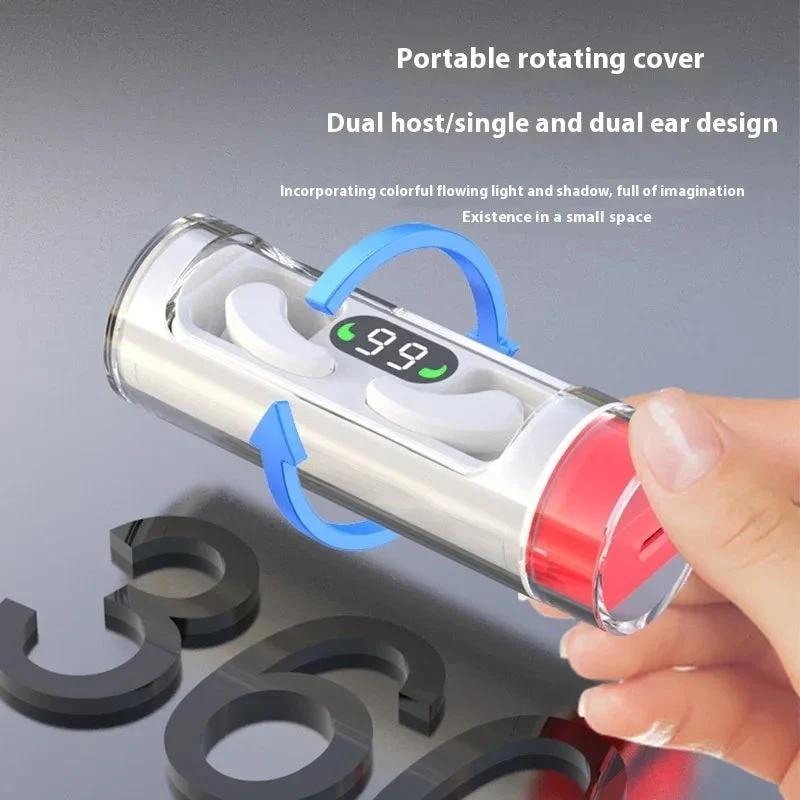 Bluetooth Headset Earphones Binaural Call Sports In-Ear Headphones Earplugs