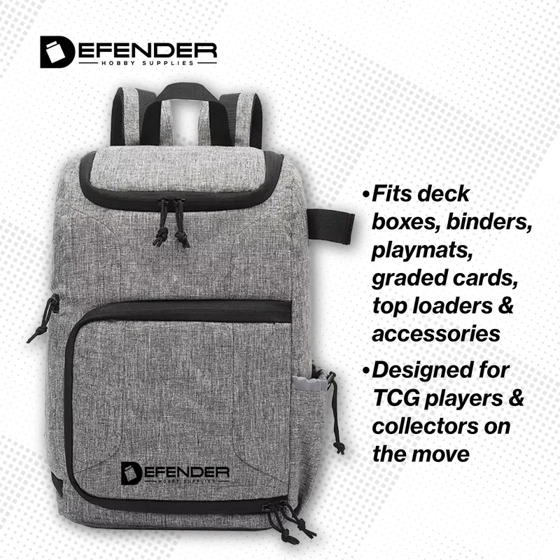 Defender TCG Backpack – Trading Card Game Collectors Travel & Storage Bag