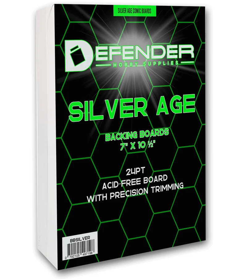 Defender Silver Backing Boards 7" × 10 ½"