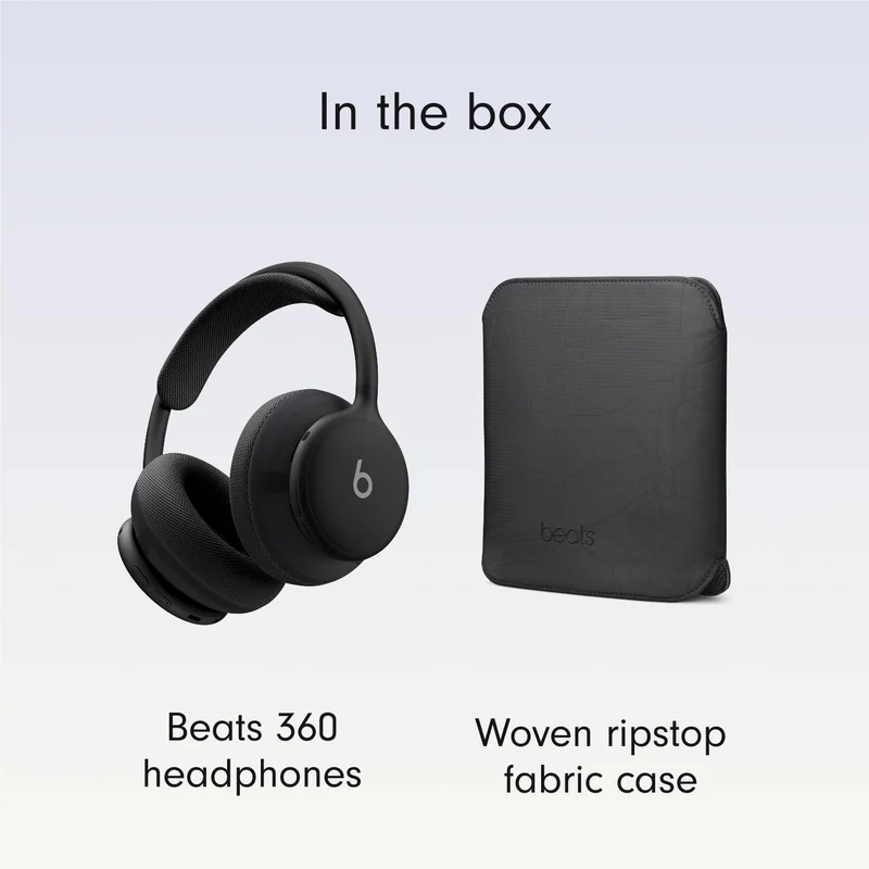 Beats 360 Over-Ear Headphones (Black with Black Performance Knit Cushions)