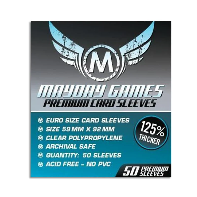 Mayday Games Mayday Premium Euro Card Sleeves Pack of 50 59 X 92 MM