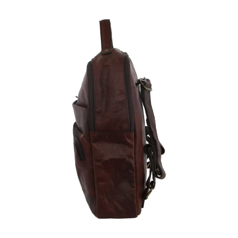 Pierre Cardin Rustic Leather Business Backpack/Computer Bag 30x36cm Chestnut