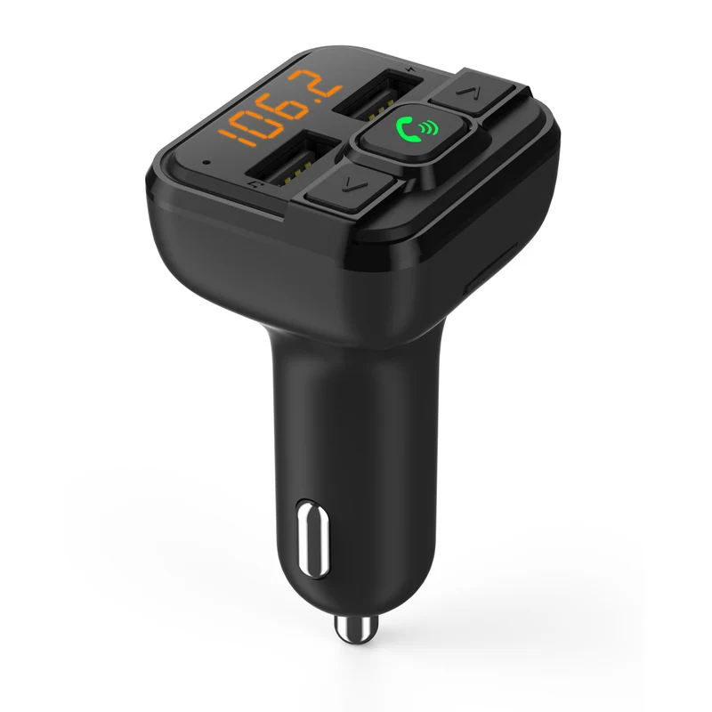 Laser Bluetooth FM Transmitter with USB Charging (Black)