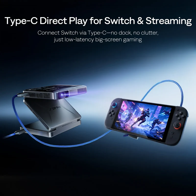 Aurzen ZIP Pro Tri-Fold Full HD Portable Projector
