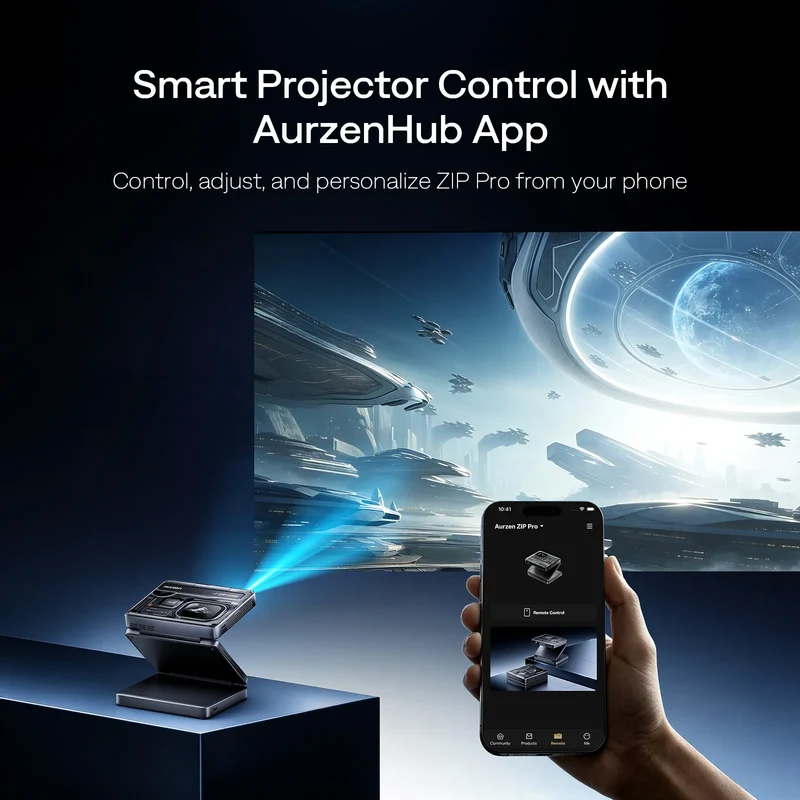 Aurzen ZIP Pro Tri-Fold Full HD Portable Projector