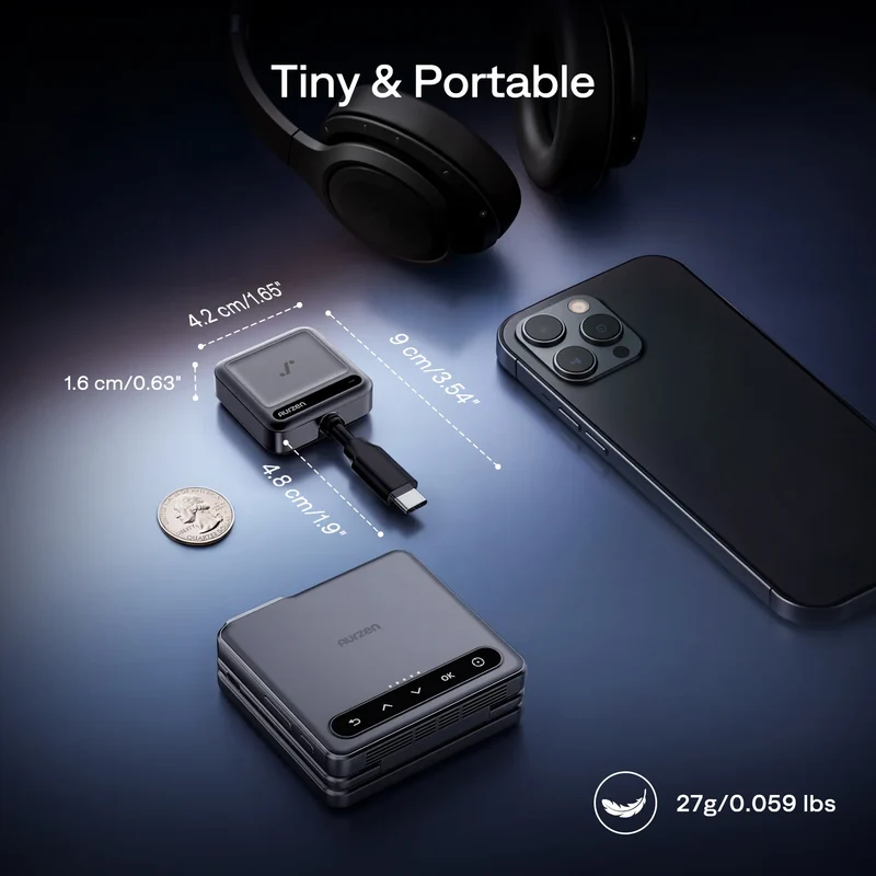 Aurzen CastPlay Pro Wireless USB-C Dongle for ZIP Projector