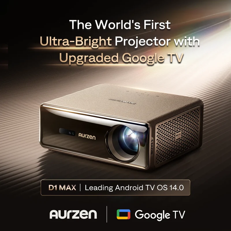 Aurzen EAZZE D1 MAX Gemini AI Google TV Projector