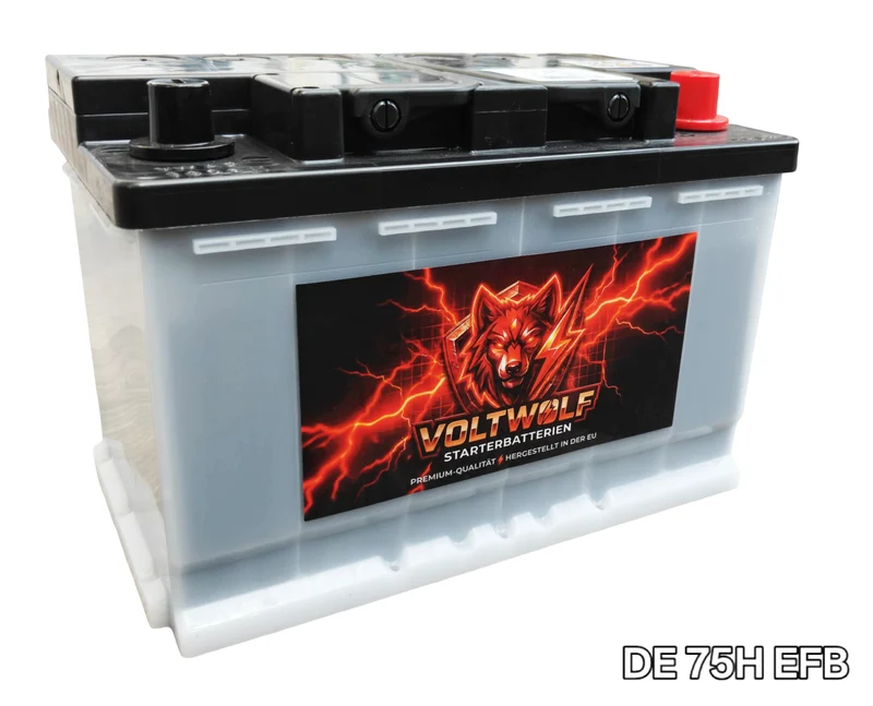 Starterbatterie Voltwolf DE 75H EFB (75Ah) *30 Monate Garantie*