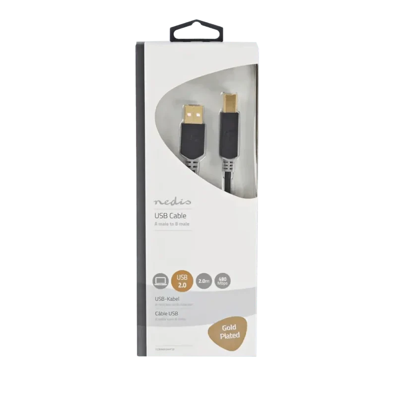 Câble Usb 2.0 Type-B Mâle Type-A Mâle 2M