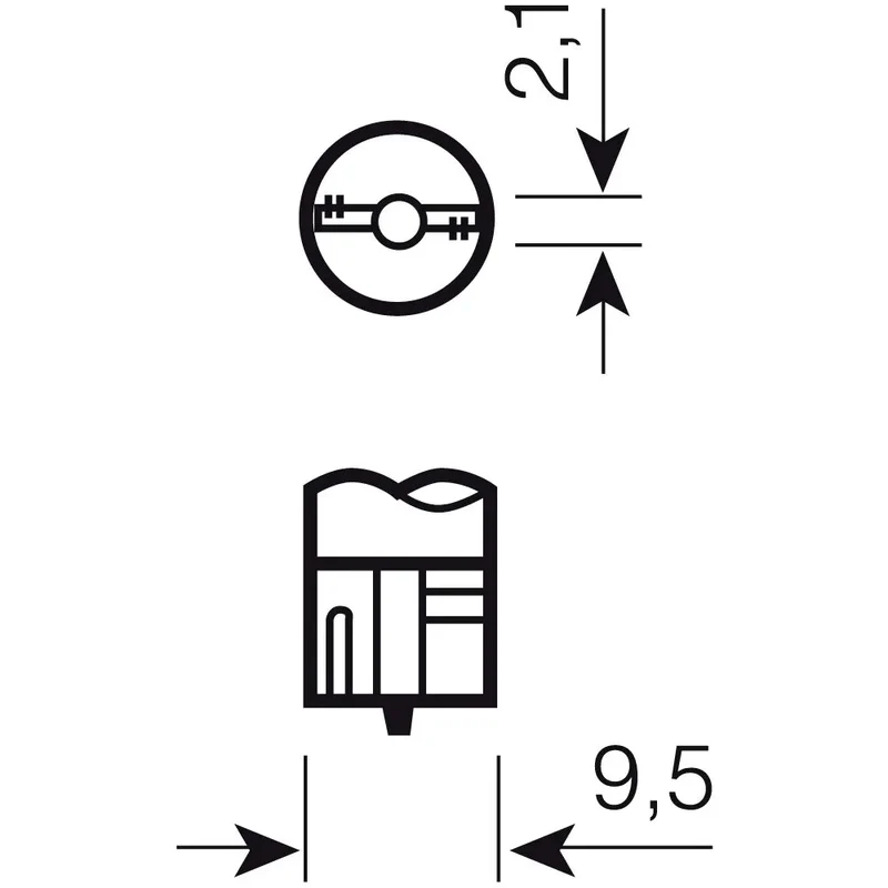 Osram Halogen Glassockellampe 12 V 5 W CBN - 1 - Stück