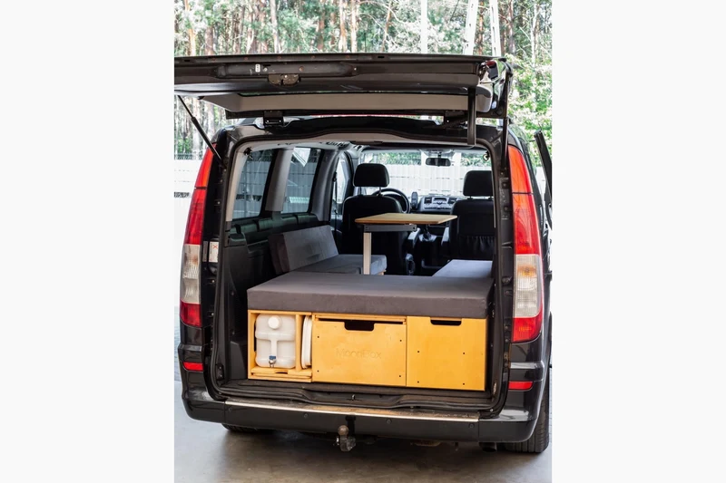 Moonbox Campingbox mit Tisch Van/Bus 115cm Modify Natur