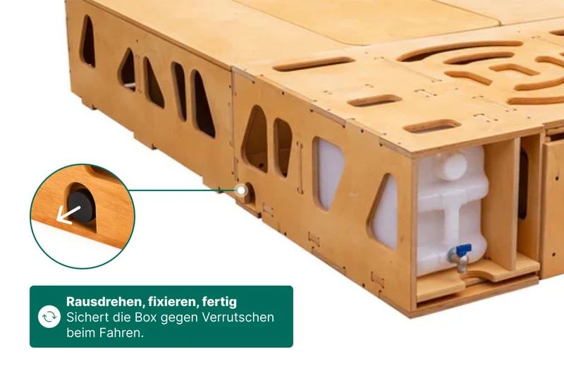 Moonbox Campingbox mit Tisch Van/Bus 115cm Modify Natur