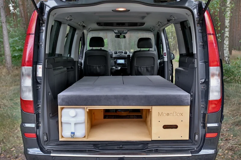 Moonbox Campingbox mit Tisch Van/Bus 115cm Natur