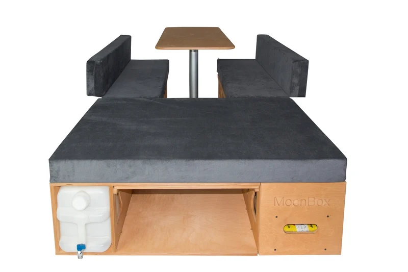 Moonbox Campingbox mit Tisch Van/Bus 119cm Natur