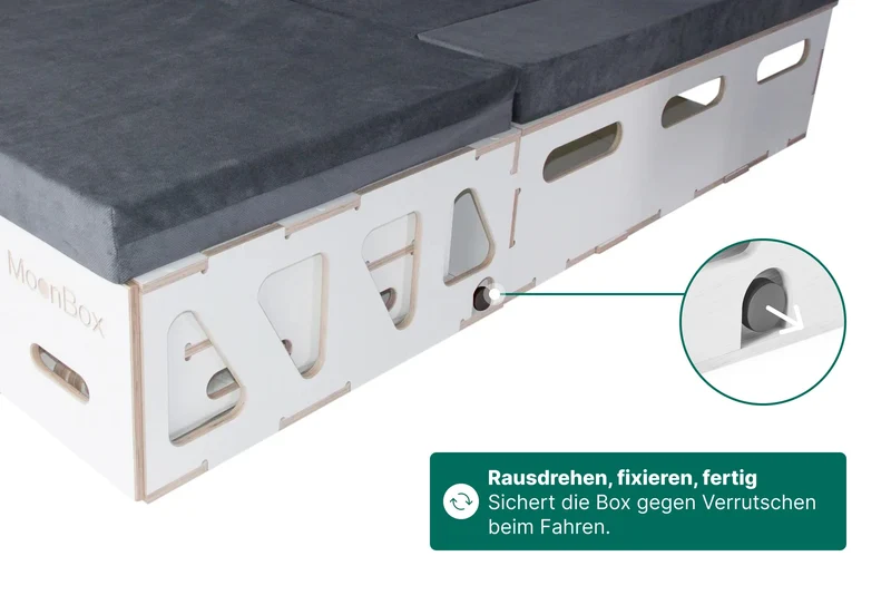 Moonbox Campingbox mit Tisch Van/Bus 119cm Weiß