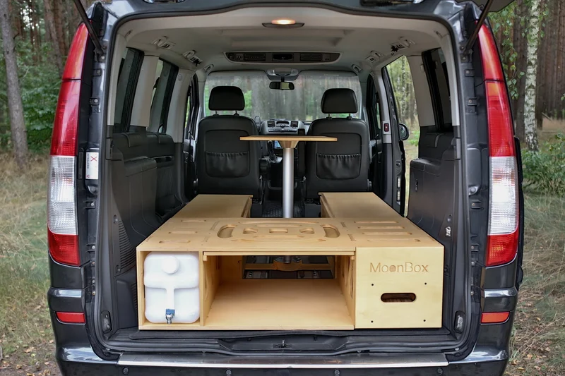 Moonbox Campingbox mit Tisch Van/Bus 119cm UV-Lack