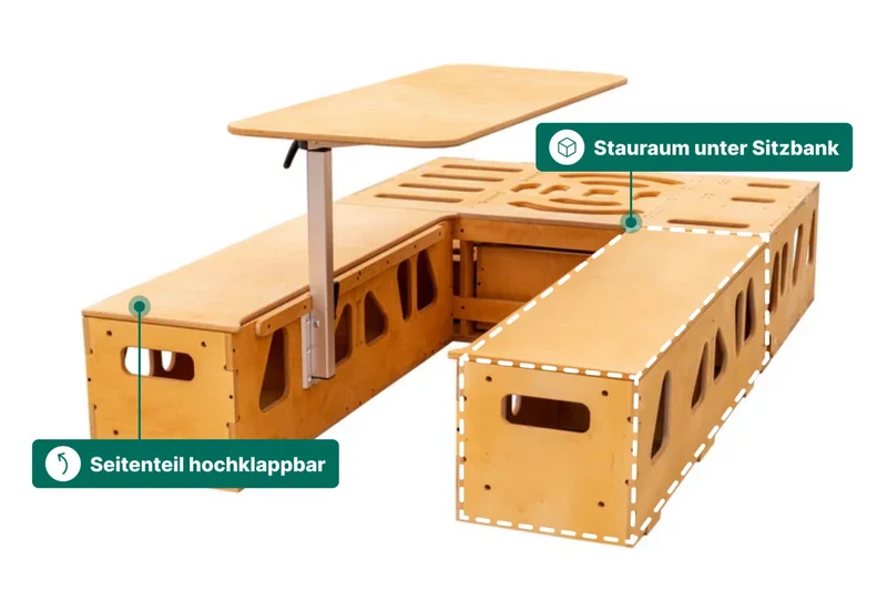 Moonbox Campingbox mit Tisch Van/Bus 124cm Modify Natur