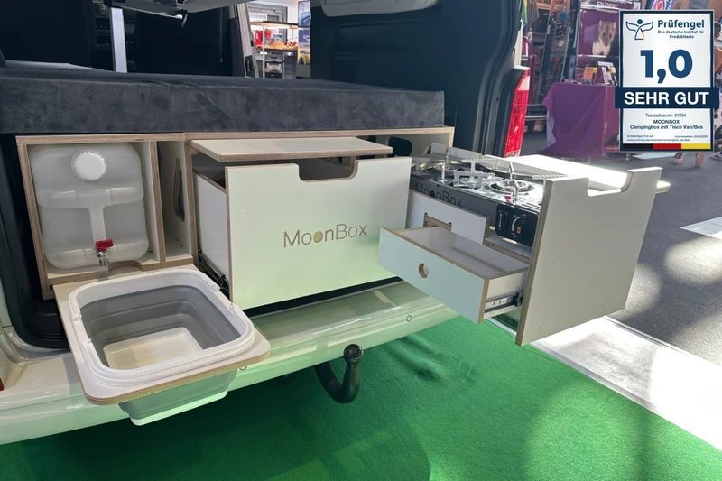 Moonbox Campingbox mit Tisch Van/Bus 124cm Modify Weiß