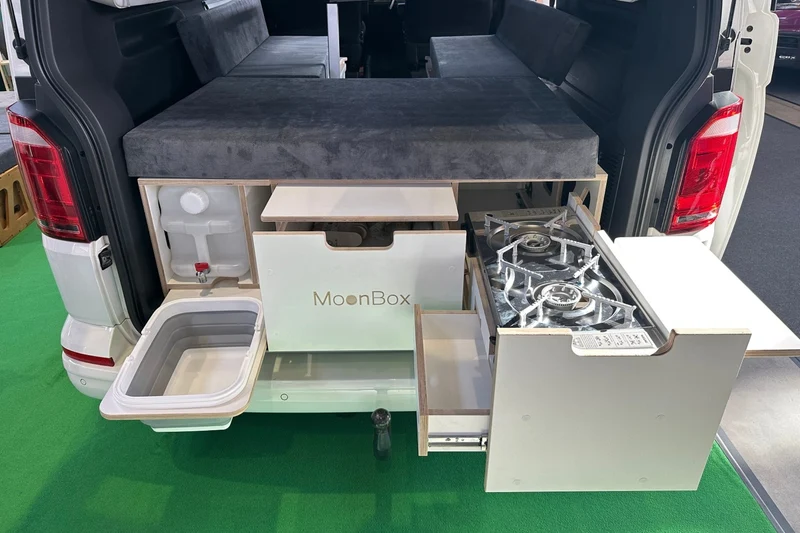 Moonbox Campingbox mit Tisch Van/Bus 124cm Modify Weiß