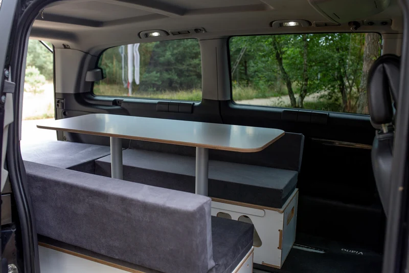 Moonbox Campingbox mit Tisch Van/Bus 124cm Weiß