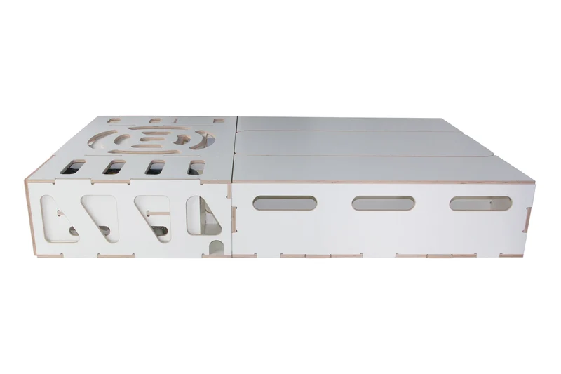Moonbox Campingbox mit Tisch Van/Bus 124cm Weiß