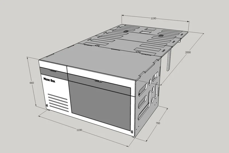 Moonbox Campingbox Van/Bus 119 Premium Natur