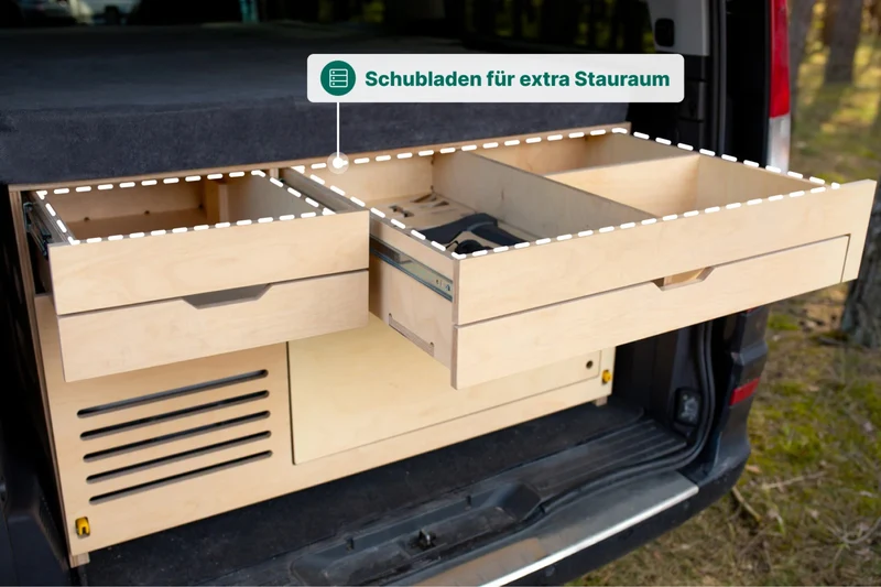 Moonbox Campingbox Van/Bus 124 Premium Natur
