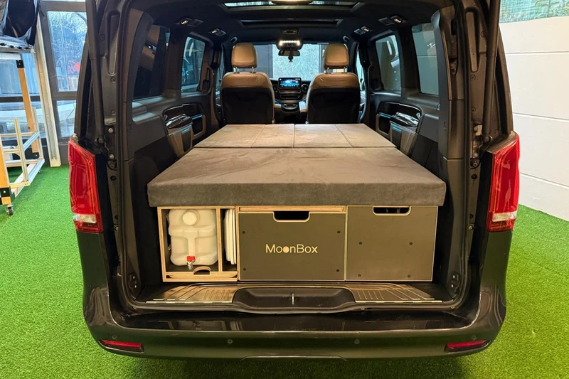 Moonbox Campingbox mit Tisch Van/Bus 115cm Modify Dunkelgrau