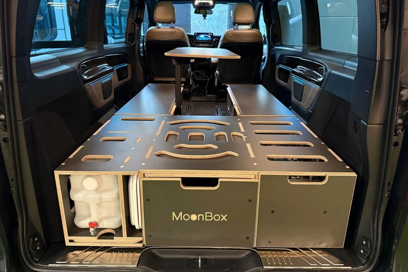 Moonbox Campingbox mit Tisch Van/Bus 115cm Modify Dunkelgrau