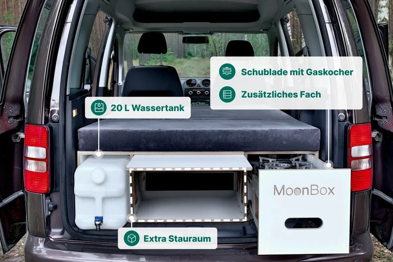 Moonbox Campingbox Minivan 115cm Weiss