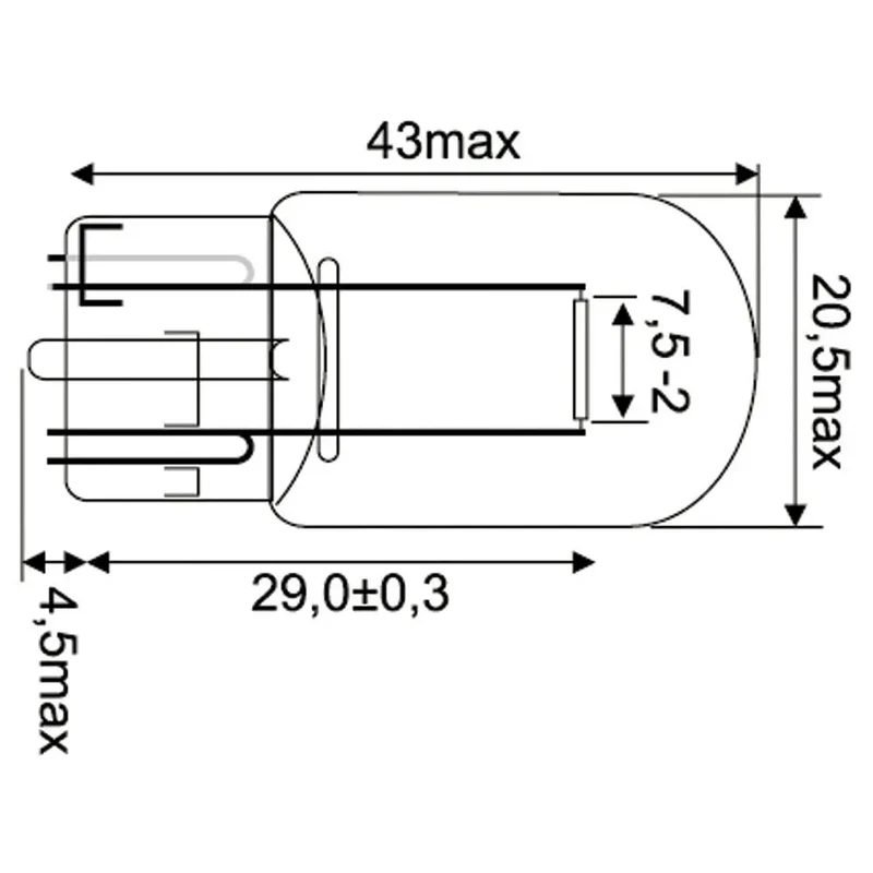 Osram Original W21W 12 V Faltschachtel - 1 - Stück