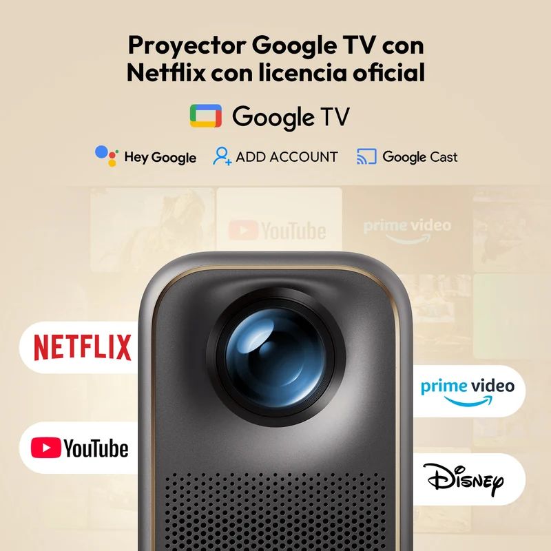 Formovie Xming Page Two 500 ISO Lumens 1080P Full HD Google TV LED Projector Certified Netflix