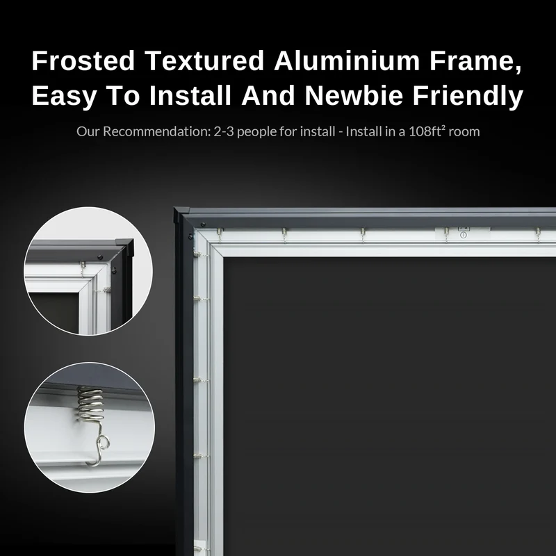100 Inch NothingProjector Black Series 95% ALR/CLR UST Projector Screen