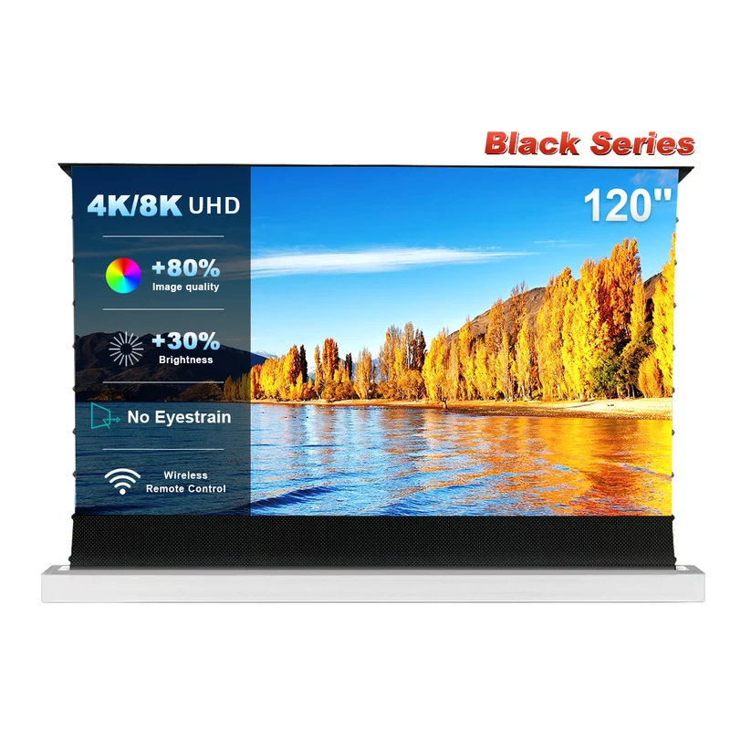 120 inch NothingProjector Motorized Floor Rising 95% ALR Projector Screen