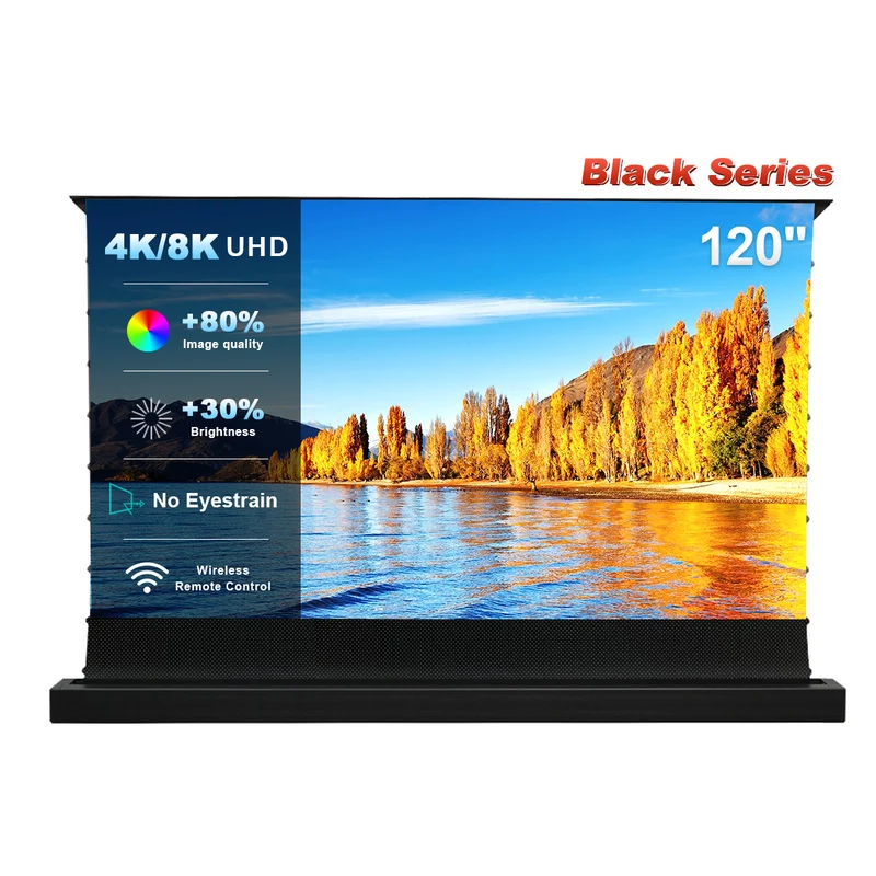 120 inch NothingProjector Motorized Floor Rising 95% ALR Projector Screen