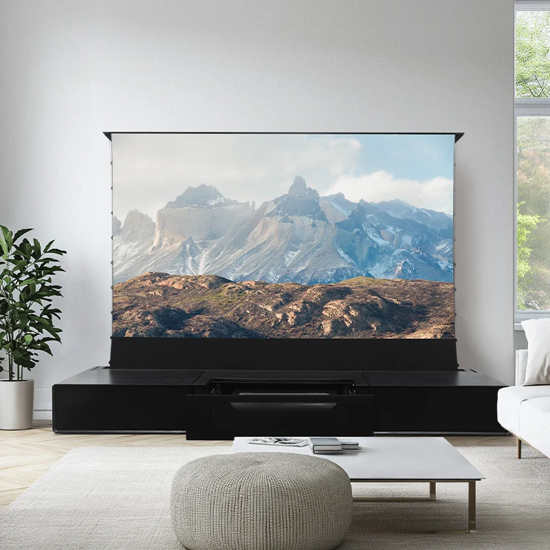 (Bundle) Formovie Theater Premium + Black Series Motorized ALR Screen + Flat Pack Laser TV Cabinet