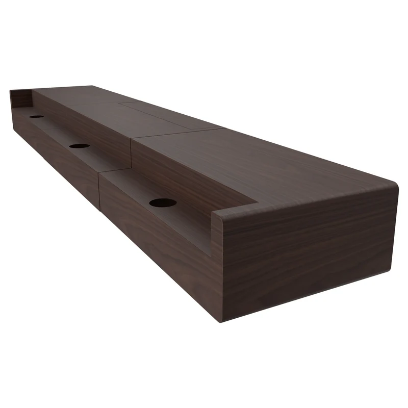 Premium Customizable Walnut Laser TV Cabinet for Ultra Short Throw Projector (Pre-Assembled)