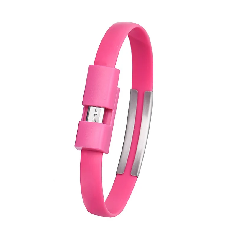 Wristband Micro USB Cable Charger Charging Data Sync For Android Cell Phone