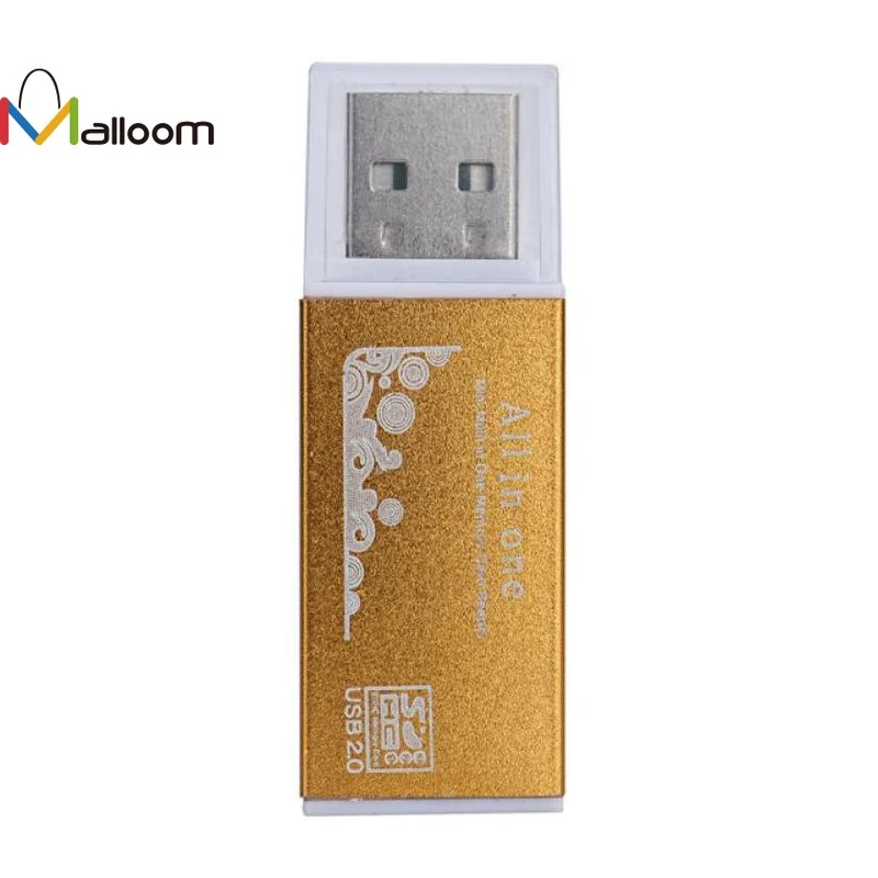 USB 2.0 All In 1 Multi Memory Card Reader 3 Color 480 Mb/s Metal Shell Mould For T-Flash, Micro SD, Micro SDHC, Mini SD SO On