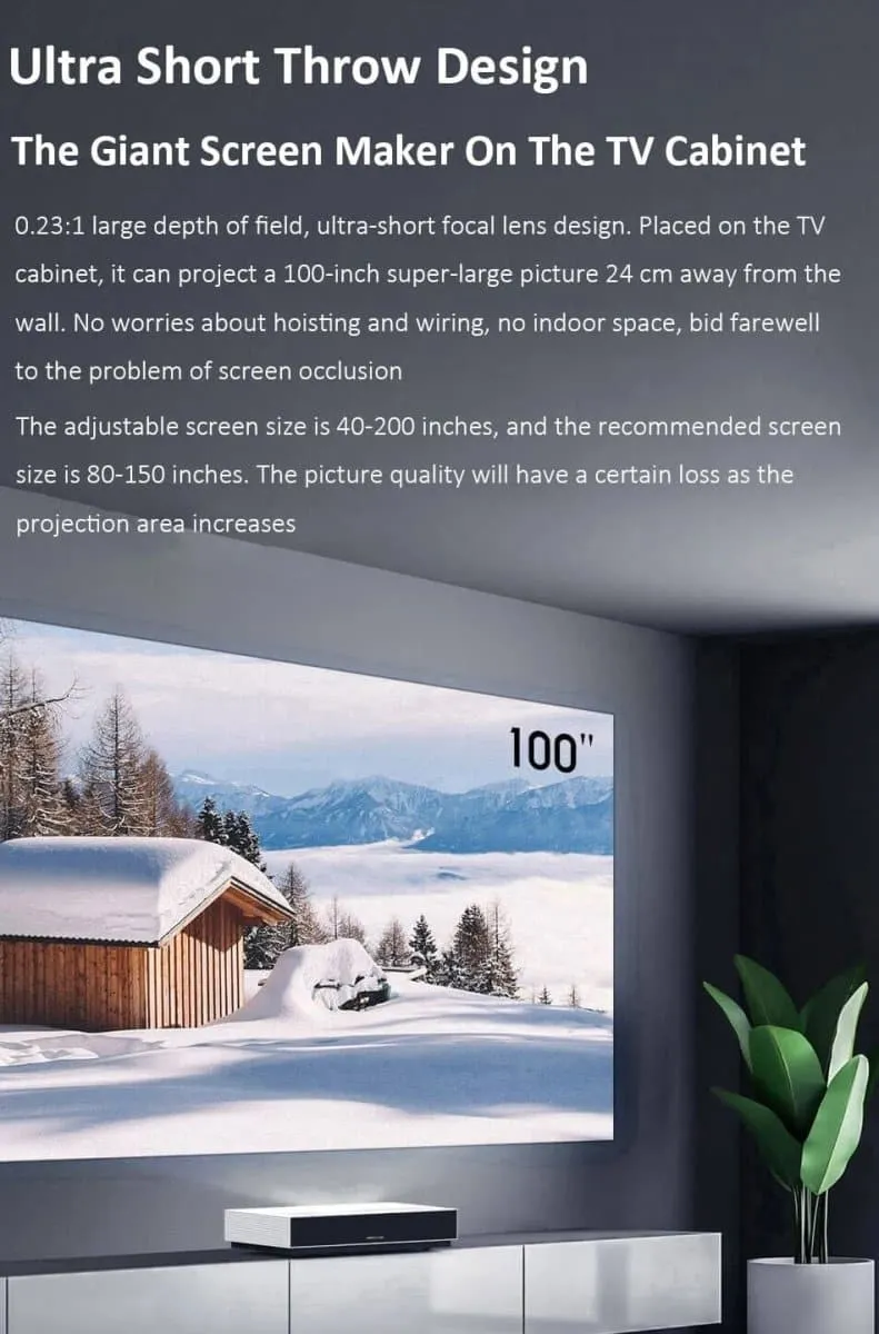Formovie C2 Cinema 2 Ultra Short Throw Laser Projector 4K