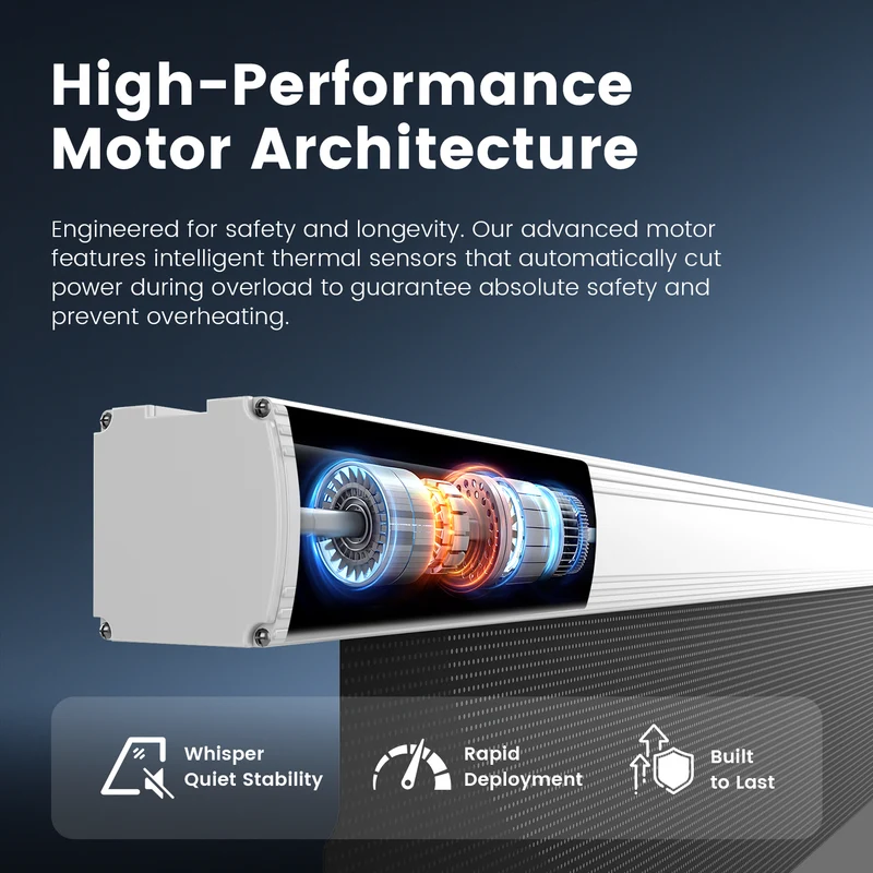 84"-120" NothingProjector Black Series Slimline Motorized Tension Drop Down 95% ALR Projector Screen